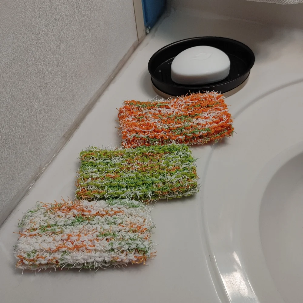 Scrubby Exfoliating Washcloths, Citrus, 3-Piece Set